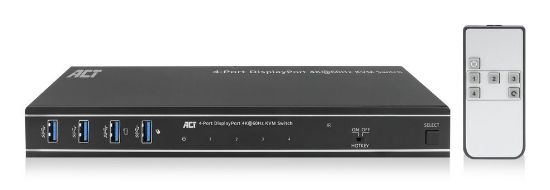 Image de ACT Commutateur KVM DisplayPort 4K@60Hz à 4 ports (AC7934)
