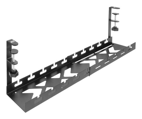 Image de ACT Plateau de gestion des câbles extensible sous le bureau avec fixation par pince 43 - 72 cm (AC8379)