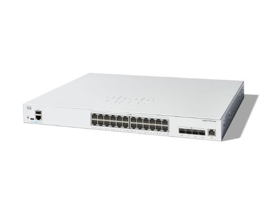 Image de Cisco Catalyst 1300-24XT Managed, 20 Port 10G Copper, 4x10GE SFP+ Combo, Limited Lifetime Protection Switch - Gris (C1300-24XT)