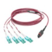 Image de Eaton Tripp Lite series 40G MTP/MPO to 4xLC Fan-Out OM4 Plenum-Rated Fiber Optic Cable, 40GBASE-SR4, Push/Pull Tabs, Magenta, 5 m Câble de fibre optique - Couleur aqua,No ... (N845-05M-8L-MG)