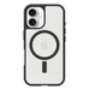 Image de OtterBox React Series pour MagSafe pour Apple iPhone 16, Black Crystal - Noir,Transparent (77-96244)