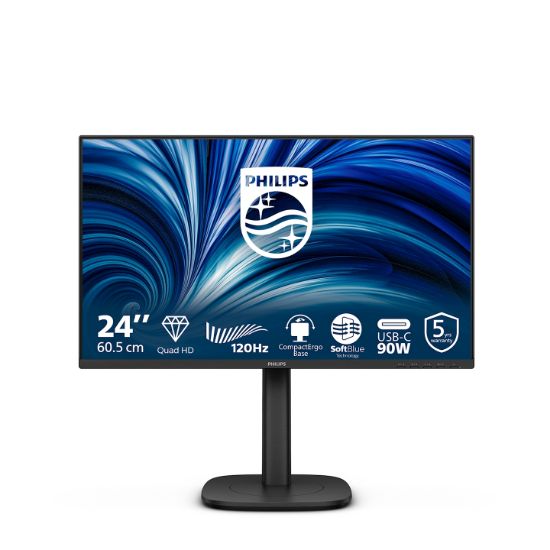 Image de Philips 24B2U3601 écran plat de PC 60,5 cm (23.8") 2560 x 1440 pixels Quad HD LCD Noir (24B2U3601/00)
