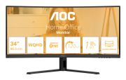 Image de AOC B3 écran plat de PC 86,4 cm (34") 3440 x 1440 pixels Wide Quad HD LED Noir (CU34B3E)