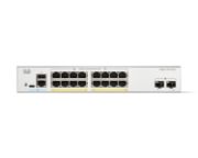 Image de Cisco Catalyst 1300-16FP-2G Managed, 16 Port GE, Full PoE, 2x1GE SFP, Limited Lifetime Protection Switch - Blanc (C1300-16FP-2G)