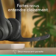 Image de Logitech Zone 300 Casque Sans fil Arceau Bureau/Centre d'appels Bluetooth Noir (981-001407)