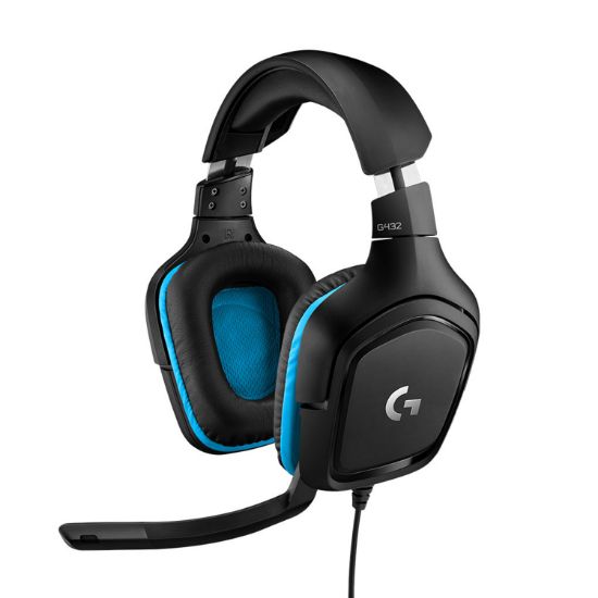 Image de Logitech G G432 7.1 Surround Sound Wired Gaming Headset Casque - Noir,Bleu (981-000770)