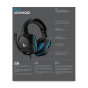 Image de Logitech G G432 7.1 Surround Sound Wired Gaming Headset Casque - Noir,Bleu (981-000770)