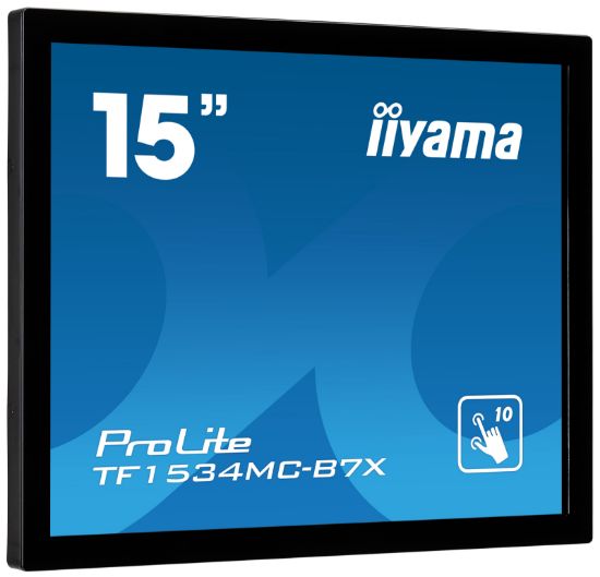 Image de iiyama écran plat de PC 38,1 cm (15") 1024 x 768 pixels XGA LED Écran tactile Multi-utilisateur Noir (TF1534MC-B7X)