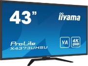 Image de iiyama ProLite écran plat de PC 108 cm (42.5") 3840 x 2160 pixels 4K Ultra HD Noir (X4373UHSU-B1)