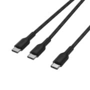 Image de Belkin Braided USB-C to Dual USB-C, 140W, 1.5 m, black Câble USB - Noir (CAC004HQ1.5MBK)