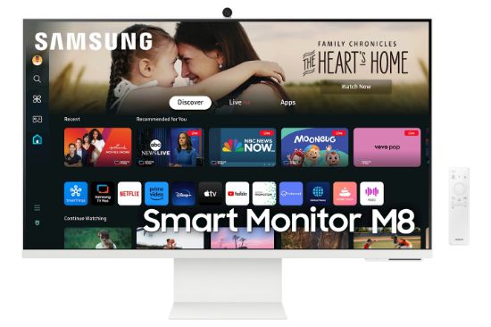 Image de Samsung M80D écran plat de PC 81,3 cm (32") 3840 x 2160 pixels 4K Ultra HD LED Blanc (LS32DM801UUXEN)