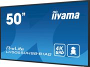 Image de iiyama Écran d'affichage dynamique Écran plat de signalisation numérique 125,7 cm (49.5") LCD Wifi 800 cd/m² 4K Ultra HD Noir Intégré dans le processeur Android 11 24/7 (LH5065UHSB-B1AG)