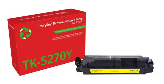 Image de Toner remanufacturé Jaune Everyday™ de Xerox compatible avec Kyocera TK-5270Y, Capacité standard (006R04815)