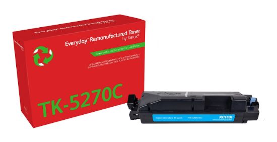 Image de Toner remanufacturé Cyan Everyday™ de Xerox compatible avec Kyocera TK-5270C, Capacité standard (006R04812)