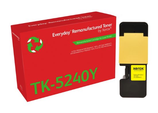 Image de Toner remanufacturé Jaune Everyday™ de Xerox compatible avec Kyocera TK-5240Y, Capacité standard (006R04811)
