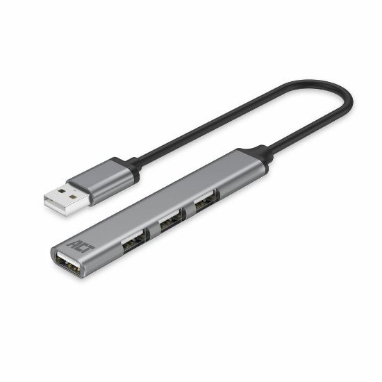 Image de ACT hub & concentrateur USB 2.0 480 Mbit/s Gris (AC6225)