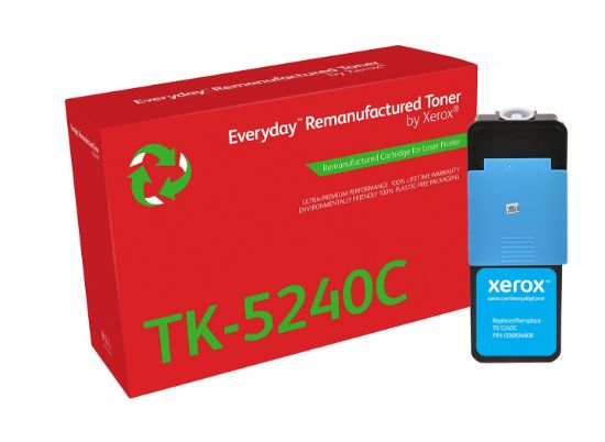 Image de Toner remanufacturé Cyan Everyday™ de Xerox compatible avec Kyocera TK-5240C, Capacité standard (006R04808)