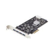 Image de StarTech.com Carte PCIe USB à 4 Ports, USB 3.2 5Gbps, Carte d'Extension PCI Express avec 4 Contrôleurs USB Indépendants, 4 Ports USB-A, Windows/macOS/Linux (P5Q4A-USB-CARD)