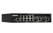 Image de QNAP commutateur réseau Géré L2 2.5G Ethernet (100/1000/2500) Connexion Ethernet, supportant l'alimentation via ce port (PoE) Noir (QSW-M2108R-2C)
