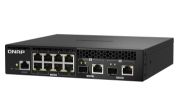 Image de QNAP commutateur réseau Géré L2 2.5G Ethernet (100/1000/2500) Connexion Ethernet, supportant l'alimentation via ce port (PoE) Noir (QSW-M2108R-2C)