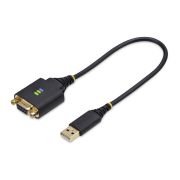 Image de StarTech.com Câble USB vers Null Modem Série de 30cm, COM Retention, FTDI, Câble Adaptateur USB-A vers DB9 RS232, Vis/Écrous DB9 Interchangeables, Windows/macOS/Linux (1P1FFCN-USB-SERIAL)