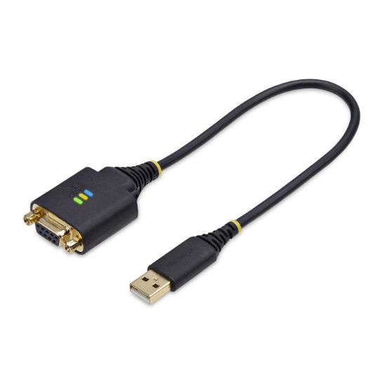 Image de StarTech.com Câble USB vers Null Modem Série de 30cm, COM Retention, FTDI, Câble Adaptateur USB-A vers DB9 RS232, Vis/Écrous DB9 Interchangeables, Windows/macOS/Linux (1P1FFCN-USB-SERIAL)