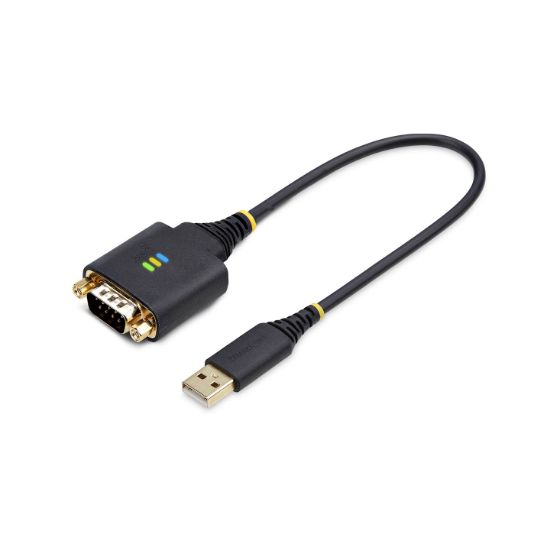 Image de StarTech.com Câble USB vers Série de 30cm, Rétention COM, FTDI, Câble Adaptateur USB-A vers DB9 RS232, Vis/Écrous DB9 Interchangeables, Protection ESD, Windows/macOS/Li ... (1P1FFC-USB-SERIAL)
