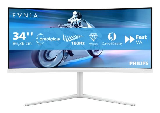 Image de Philips Evnia 5000 écran plat de PC 86,4 cm (34") 3440 x 1440 pixels Wide Quad HD LCD Blanc (34M2C5501A/00)