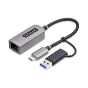 Image de StarTech.com Adaptateur 2.5GbE USB-C vers Ethernet avec Convertisseur USB-A, NBASE-T NIC, USB 3.0 Type-C 2.5/1G Réseau Multi Speed, Compatible Thunderbolt, Windows & ... (U2GA-USB-C-ETHERNET)