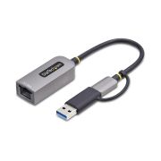 Image de StarTech.com Adaptateur 2.5GbE USB-C vers Ethernet avec Convertisseur USB-A, NBASE-T NIC, USB 3.0 Type-C 2.5/1G Réseau Multi Speed, Compatible Thunderbolt, Windows & ... (U2GA-USB-C-ETHERNET)