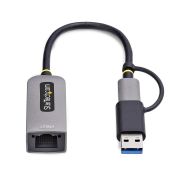 Image de StarTech.com Adaptateur 2.5GbE USB-C vers Ethernet avec Convertisseur USB-A, NBASE-T NIC, USB 3.0 Type-C 2.5/1G Réseau Multi Speed, Compatible Thunderbolt, Windows & ... (U2GA-USB-C-ETHERNET)