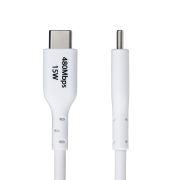 Image de StarTech.com Câble de Charge USB-A vers USB-C de 2m, Charge et Synchronisation, 3A, USB 2.0, Gaine TPE - Cordon de Charge USB Blanc (USB2AC2MNCWHE)