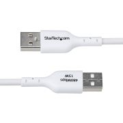 Image de StarTech.com Câble de Charge USB-A vers USB-C de 2m, Charge et Synchronisation, 3A, USB 2.0, Gaine TPE - Cordon de Charge USB Blanc (USB2AC2MNCWHE)
