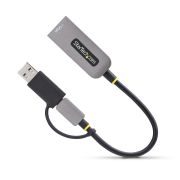 Image de StarTech.com Adaptateur USB-C vers Ethernet avec Dongle USB-A, 10/100/1000Mbps, Adaptateur Réseau USB 3.0 vers Gigabit Ethernet, Câble de 15cm, Adaptateur USB GbE (C21GA-USB-ETHERNET)