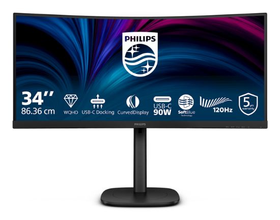 Image de Philips 3000 series écran plat de PC 86,4 cm (34") 3440 x 1440 pixels Wide Quad HD LCD Noir (34B2U3600C/00)