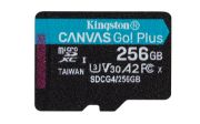 Image de Kingston Technology Carte microSDXC Canvas Go Plus Gen4 200R A2 U3 de 256 Go, pack unique sans ADP (SDCG4/256GBSP)