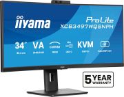 Image de iiyama ProLite écran plat de PC 86,4 cm (34") 3440 x 1440 pixels UltraWide Quad HD LED Noir (XCB3497WQSNPH-B1)