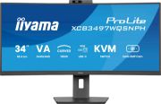 Image de iiyama ProLite écran plat de PC 86,4 cm (34") 3440 x 1440 pixels UltraWide Quad HD LED Noir (XCB3497WQSNPH-B1)