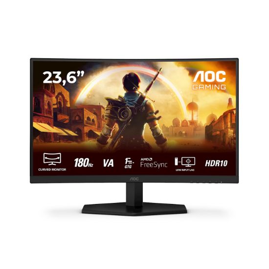 Image de AOC G4 écran plat de PC 59,9 cm (23.6") 1920 x 1080 pixels Full HD LED Noir, Rouge (C24G42E)