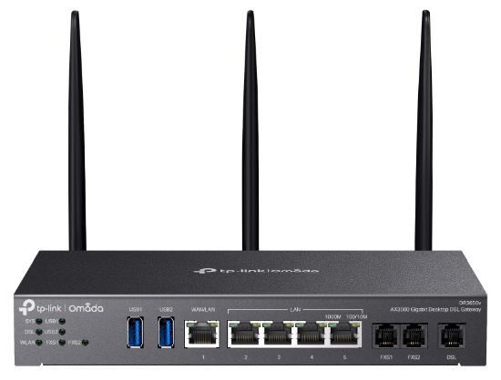 Image de TP-Link Omada routeur sans fil Gigabit Ethernet Bi-bande (2,4 GHz / 5 GHz) Noir (DR3220V-4G)