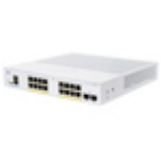 Image de Cisco Business 250, 16 10/100/1000 PoE+ ports with 120W power budget, 2 Gigabit SFP, EU Switch - Argent (CBS250-16P-2GUK-RF)