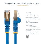 Image de StarTech.com Câble réseau Ethernet RJ45 Cat6 de 5 m - Bleu (6ASPAT5MBL)