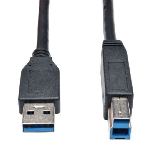 Image de Eaton Tripp Lite USB 3.2 Gen 1 SuperSpeed Device Cable (A to B M/M) Black, 3 ft. (0.91 m) Câble USB - Noir (U322-003-BK)