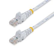 Image de StarTech.com Câble réseau Cat5e UTP sans crochet de 3m - Cordon Ethernet RJ45 anti-accroc - M/M - Blanc (45PAT3MWH)