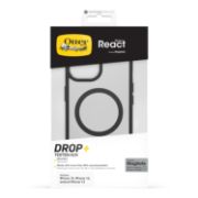Image de OtterBox React pour MagSafe Series pour Apple iPhone 16e/15/14/13, transparente/noir - Noir,Transparent (77-98203)
