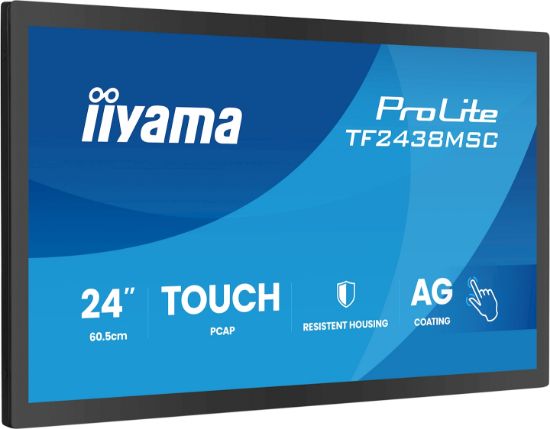 Image de iiyama ProLite écran plat de PC 60,5 cm (23.8") 1920 x 1080 pixels Full HD Écran tactile (TF2438MSC-B2)