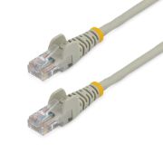 Image de StarTech.com Câble réseau Cat5e UTP sans crochet de 3m - Cordon Ethernet RJ45 anti-accroc - M/M - Gris (45PAT3MGR)