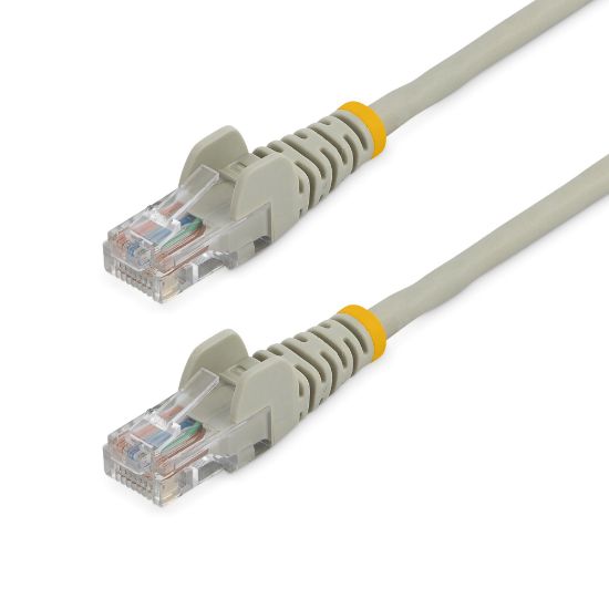 Image de StarTech.com Câble réseau Cat5e UTP sans crochet de 3m - Cordon Ethernet RJ45 anti-accroc - M/M - Gris (45PAT3MGR)