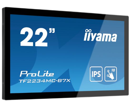 Image de iiyama ProLite écran plat de PC 54,6 cm (21.5") 1920 x 1080 pixels Full HD LED Écran tactile Multi-utilisateur Noir (TF2234MC-B7X)