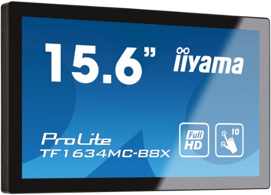 Image de iiyama ProLite écran plat de PC 39,6 cm (15.6") 1920 x 1080 pixels Full HD LED Écran tactile Multi-utilisateur Noir (TF1634MC-B8X)